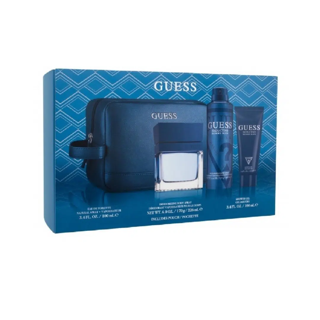 GUESS SEDUCTIVE BLUE 3 PCS GIFT SET FOR MEN