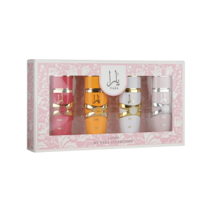 Lattafa My Yara Collection – 4 × 25 ml Eau de Parfum Gift Set for Women (Yara + Yara Moi + Yara Tous + Yara Candy)